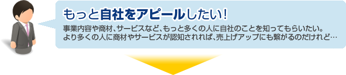 Case1: もっと自社をアピールしたい！